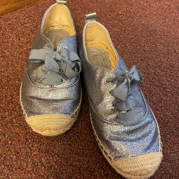 Gold and blue coach sneakers sz 6 - Picture 7 of 13